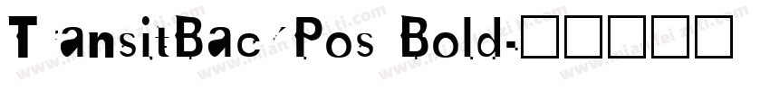 TransitBackPos Bold字体转换
